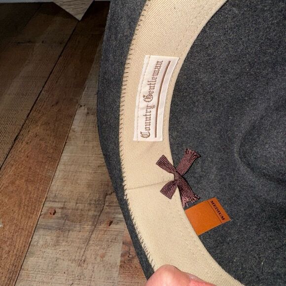 Country Gentleman Men's Size M 100% Wool Hat  Fedora  Dark Gray - Picture 7 of 7